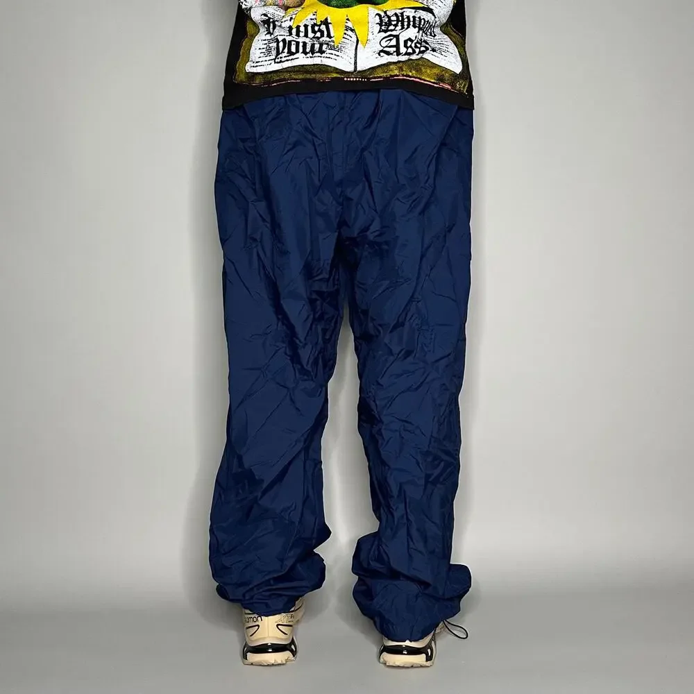 Vintage Y2K Nike Track Pants Mens XL Baggy Navy Blue Sweatpants Silver Tag - Picture 3 of 4